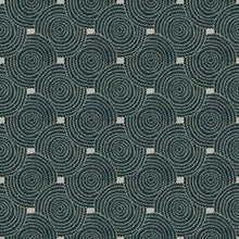 Load image into Gallery viewer, Abstract Geometric Indigo Blue Beige Retro Medallion Velvet Upholstery Fabric FB