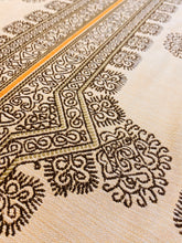 Load image into Gallery viewer, 1.5 Yard Designer Water &amp; Stain Resistant Brown Mustard Beige Ethnic Stripe Upholstery Fabric WHS 3843