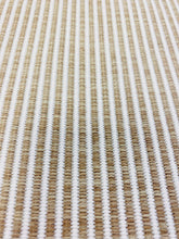 Load image into Gallery viewer, Designer Heavy Duty Wheat Beige White Woven Stripe Faille Upholstery Fabric STA 3068