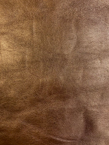 42 SF Copper Metallic Genuine Leather Upholstery STA 4216
