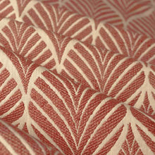 Load image into Gallery viewer, Heavy Duty Fern Medallion Rusty Red Beige Drapery Upholstery Fabric FB