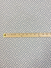 Load image into Gallery viewer, Designer Indoor Outdoor Geometric Gray Cream Maze Trellis Upholstery Fabric WHS 3062