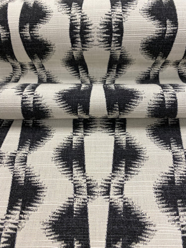 Perennials Good Vibrations Salt & Pepper Black Beige Salt & Pepper Abstract Outdoor Water Resistant Upholstery Fabric WHS 3515