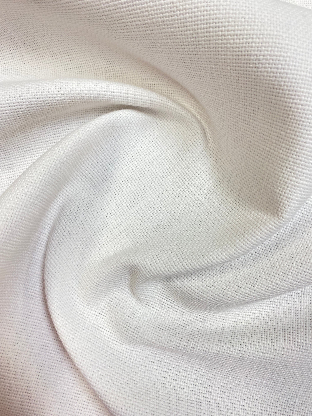 Designer Cotton Linen Light Ivory Performance Water & Stain Resistant Upholstery Drapery Fabric WHS 3464