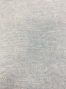 Blue Cream Abstract Indoor Outdoor Water & Stain Resistant Cotton Upholstery Drapery Fabric STA 3518