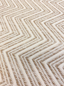 Designer MCM Mid Century Modern Herringbone Cream Beige Geometric Upholstery Fabric WHS 3672
