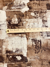 Load image into Gallery viewer, Taza Cafe Linen Blend  Brown Grey Cream Abstract Water &amp; Stain Resistant Upholstery Drapery Fabric STA 3050