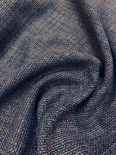 1.75 Yard Designer Water & Stain Resistant Charcoal Grey MCM Mid Century Modern Tweed Upholstery Fabric WHS 3132