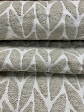 Load image into Gallery viewer, Designer Water &amp; Stain Resistant Beige Cream Botanical MCM Mid Century Modern Upholstery Fabric WHS 3651