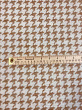 Load image into Gallery viewer, Designer Water &amp; Stain Resistant Camel Beige Houndstooth Upholstery Fabric WHS 3089