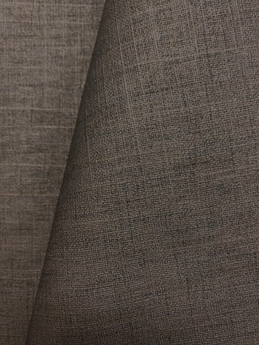 Designer Espresso Brown MCM Mid Century Modern Tweed Faux Leather Vinyl Upholstery Fabric WHS 4149