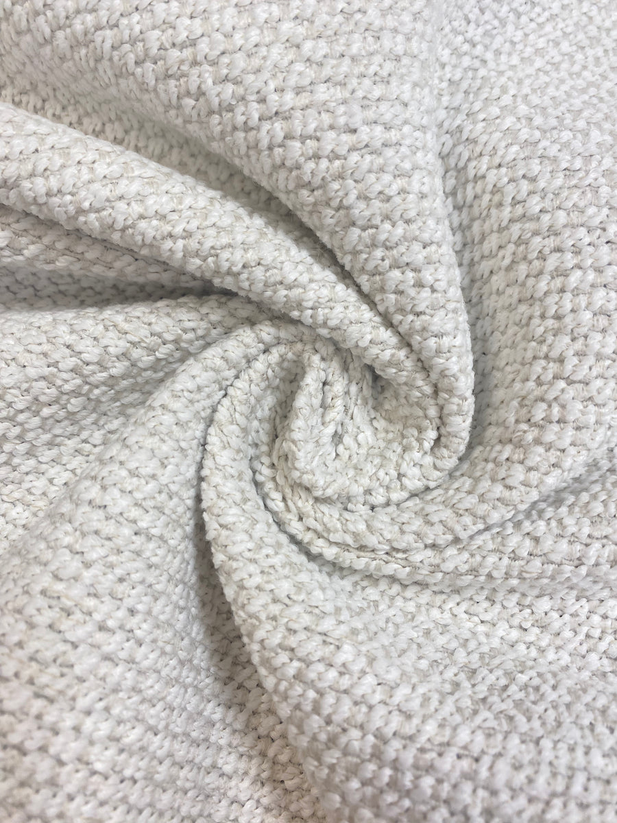 Chenille Nubby Cream Upholstery Fabric | Fabric Bistro | Columbia | SC