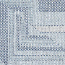 Load image into Gallery viewer, Remnant Schumacher Zsuzsa Chambray Blue Geometric Abstract Upholstery Fabric WHS 3663