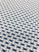 Load image into Gallery viewer, Remnant 1.25 Yard of Stroheim Mehar Crypton Cream French Blue Woven MCM Mid Century Modern Water &amp; Stain Resistant Upholstery Fabric WHS 3537