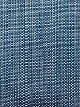 Load image into Gallery viewer, Designer Navy Blue White MCM Mid Century Modern Tweed Water &amp; Stain Resistant Upholstery Fabric WHS 4197