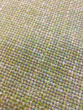 Load image into Gallery viewer, Designer Water &amp; Stain Resistant Spring Green Taupe Beige MCM Mid Century Modern Linen Tweed Upholstery Fabric WHS 3087