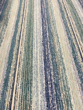 Load image into Gallery viewer, Robert Allen Made in Italy Strie Batik Teal Blue Navy Aqua Chenille Upholstery Fabric WHS 3236