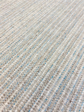 Load image into Gallery viewer, 1.6 Yard Designer Linen Flax Viscose Blue Cream Beige Brown Tweed MCM Mid Century Modern Water &amp; Stain Resistant Upholstery Fabric WHS 4035