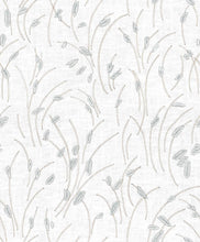 Load image into Gallery viewer, Cream Taupe Grey Botanical Embroidered Linen Drapery Fabric FB