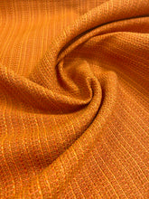 Load image into Gallery viewer, Designer Water &amp; Stain Resistant MCM Mid Century Modern Textured Stripe Orange Upholstery Fabric WHS 3829