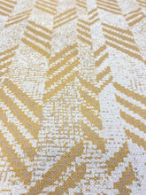 Load image into Gallery viewer, Designer Water &amp; Stain Resistant Grey Gold Mustard Chevron Abstract Geometric Upholstery Drapery Fabric STA 3488