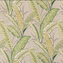 Load image into Gallery viewer, Stain Resistant Taupe Green Grey Floral Upholstery Drapery Fabric CF