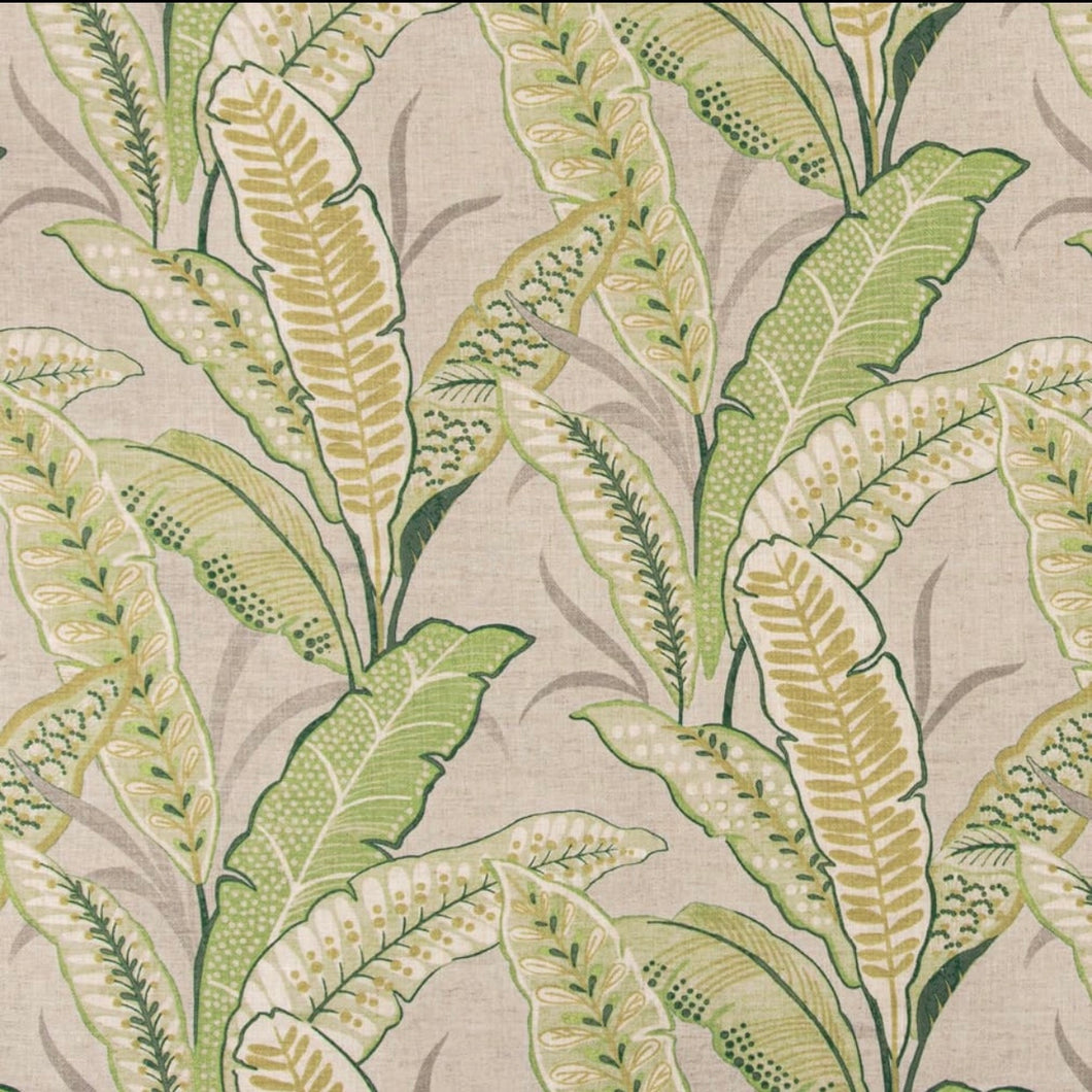 Stain Resistant Taupe Green Grey Floral Upholstery Drapery Fabric CF