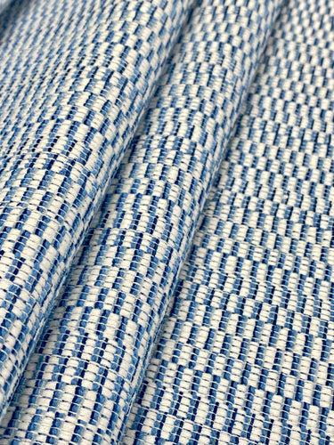 Kravet Crypton 364694 Navy Blue White Weave Water & Stain Resistant Upholstery Fabric STA 3303