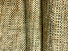 Load image into Gallery viewer, Designer Olive Sage Green Mustard MCM Mid Century Modern Tweed Upholstery Fabric WHS 4201