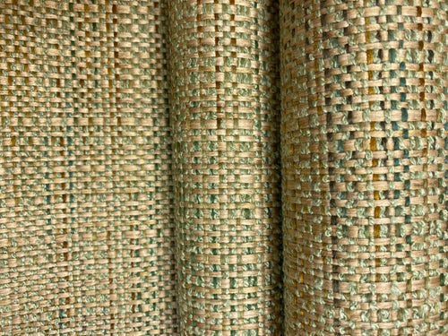 Designer Olive Sage Green Mustard MCM Mid Century Modern Tweed Upholstery Fabric WHS 4201