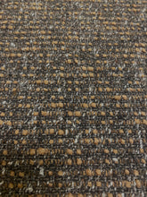 Load image into Gallery viewer, Designer Water &amp; Stain Resistant Caramel Cream MCM Mid Century Modern Tweed Boucle Upholstery Fabric WHS 3606