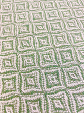 Load image into Gallery viewer, Brunschwig &amp; Fils Emburn Woven Apple Green Cream Geometric Upholstery Fabric WHS 4062