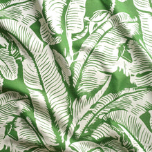 Load image into Gallery viewer, Sunbrella Martinique Grass Off White Green Botanical Palm Leaf Outdoor Upholstery Drapery Fabric