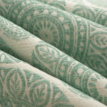 Load image into Gallery viewer, Cream Seafoam Green Medallion Upholstery Fabric FB