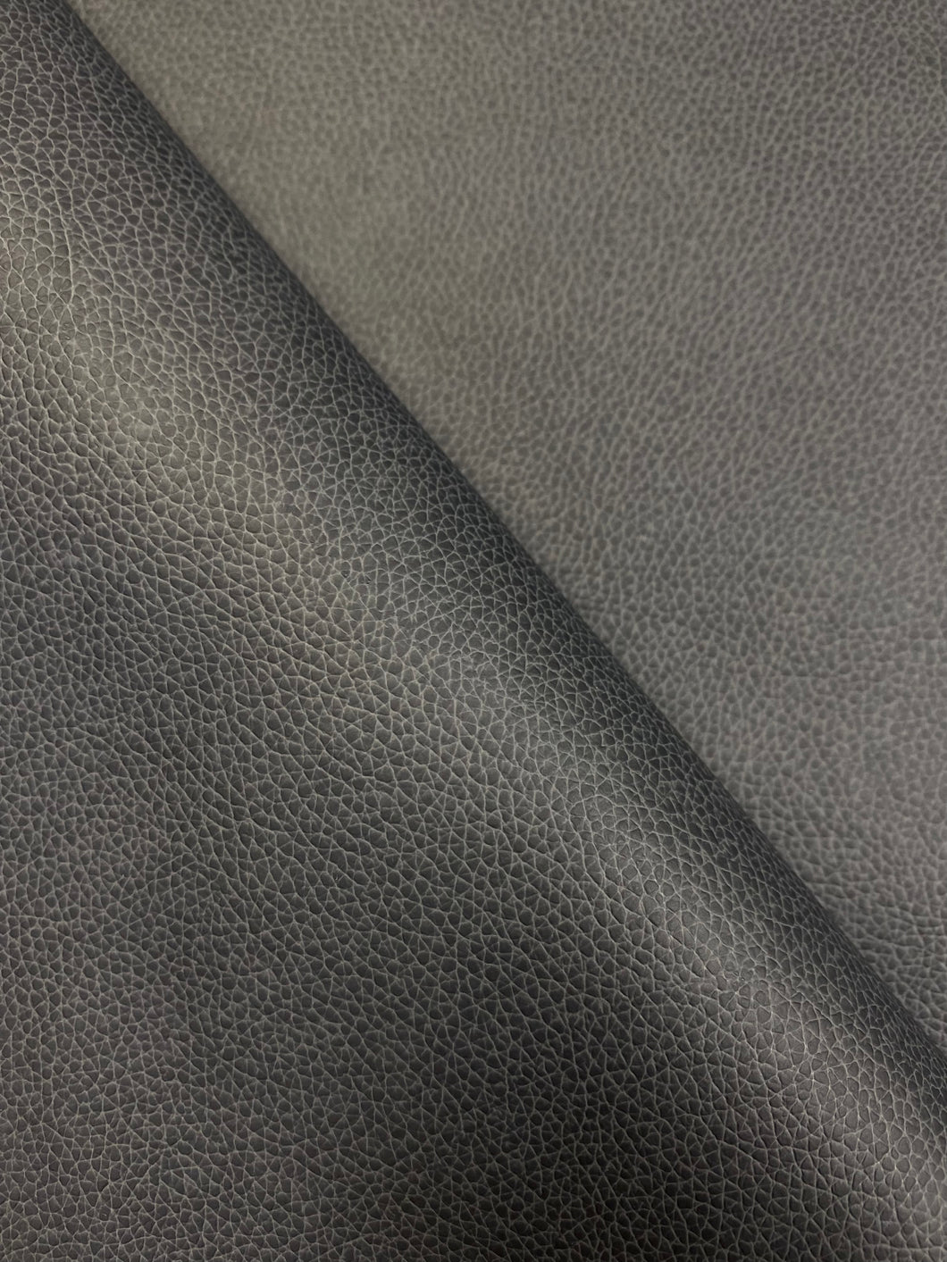Charcoal Grey Faux Leather Vinyl, Fabric Bistro