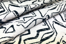 Load image into Gallery viewer, Kravet Design 34955-8 Water &amp; Stain Resistant Ivory Black Abstract Chenille Upholstery Fabric