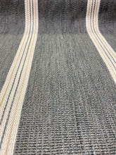 Load image into Gallery viewer, Designer Grey Beige Woven Nautical Stripe Upholstery Fabric STA 3246