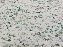 Load image into Gallery viewer, Kelly Ventura Canopy Moss Abstract Ivory Green Teal Mauve Linen Cotton Upholstery Drapery Fabric