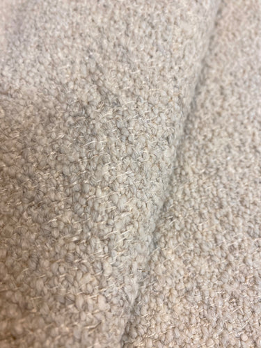 Designer MCM Mid Century Modern Grey Cream Boucle Upholstery Fabric WHS 4028