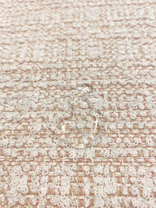 Perennials In the Loop Textured Boucle Whitewash Shell Blush Pink Off White Outdoor Water & Stain Resistant Upholstery Fabric WHS 3543