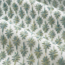 Load image into Gallery viewer, White Seafoam Green Beige Embroidered Drapery Fabric FB