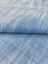 Load image into Gallery viewer, Designer Water &amp; Stain Resistant Navy Royal Blue White MCM Mid Century Modern Tweed Upholstery Fabric WHS 3145
