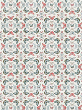 Load image into Gallery viewer, Cream Blue Pink Cotton Butterfly Upholstery Drapery Fabric FB