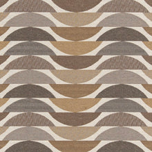 Load image into Gallery viewer, Heavy Duty Art Deco Geometric Abstract Taupe Mustard Grey Upholstery Fabric CF