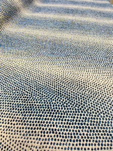 Scalamandre Despres Weave Indigo Navy Blue Taupe Animal Pattern Upholstery Fabric STA 3405