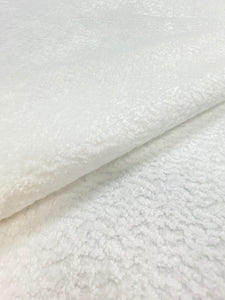 Designer Water & Stain Resistant White Chenille Boucle Upholstery Fabric WHS 3099