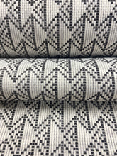 Load image into Gallery viewer, Pollack Barcelona Charcoal Grey Abstract Geometric MCM Mid Century Modern Water &amp; Stain Resistant Upholstery Fabric WHS 3408