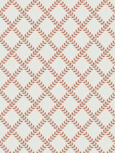 Load image into Gallery viewer, Embroidered Grey Coral Red Cream Botanical Drapery Fabric FB