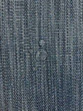 Load image into Gallery viewer, Designer Navy Denim Blue Stripe MCM Mid Century Modern Tweed Upholstery Fabric WHS 4089