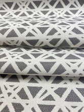 Load image into Gallery viewer, P. Kaufmann Rebar Jetty Grey Abstract Geometric Outdoor Upholstery Fabric STA 3335
